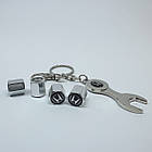 Захисні ковпачки на ніпеля Honda + ключик-брелок у подарунок! Колір хром, фото 3