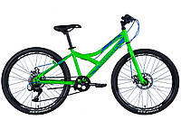 Велосипед сталь 24" Discovery FLINT DD рама-13" зеленый с крылом Pl 2024