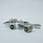 Захисні ковпачки на ніпеля Audi + ключик-брелок у подарунок! Колір хром, фото 2