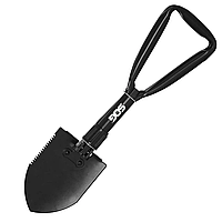 Лопата SOG Entrenching Tool черная, саперная лопата, тактическая складная лопата, HSafari