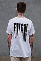 Оверсайз футболка з принтом Without fight white высокое качество