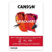 Склейка для олії та акрилу Canson Graduate A4 (21х29.7см) 290 г/м2 20 акрушів (C400110381)