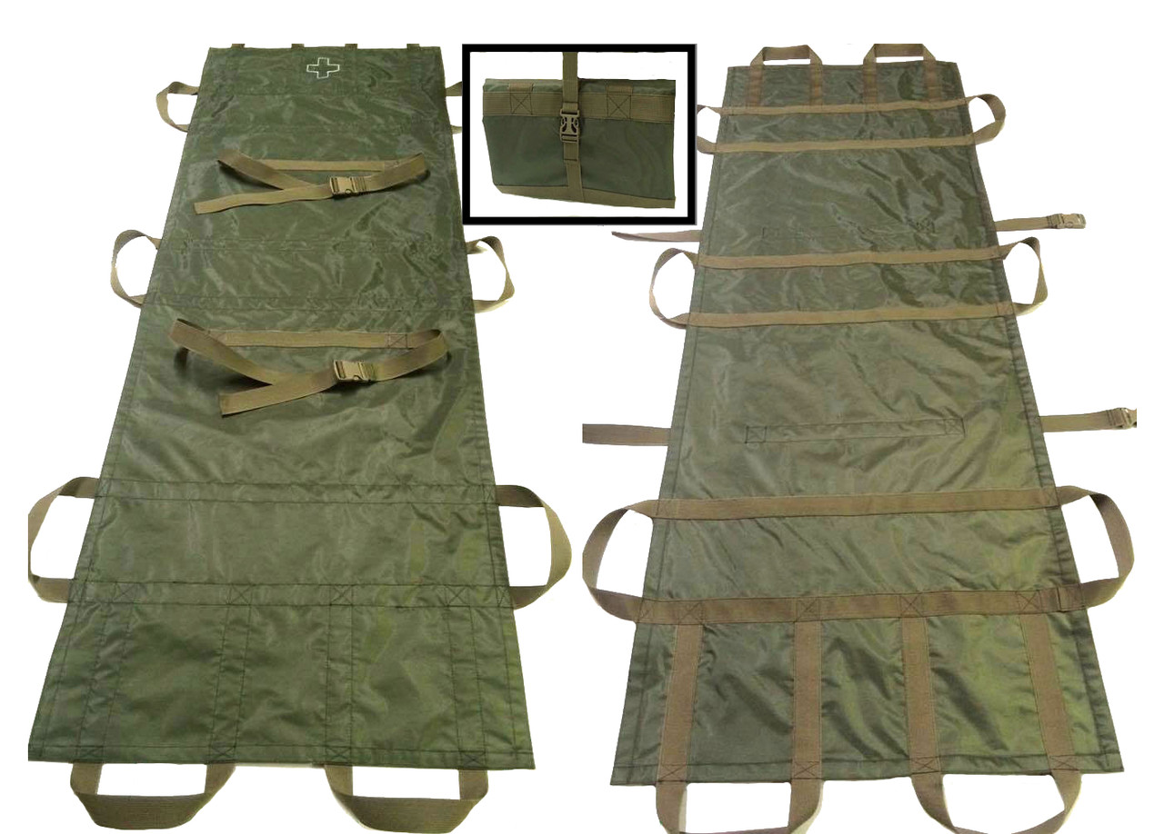 Ноші MEDIC Khaki медичні евакуаційні безкаркасні, двошарові - колір ХАКІ - WinTac