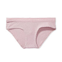Бикини в рубчик сиреневые Victoria's Secret Logo Cotton Lace-Waist Hiphugger Panty Оригинал