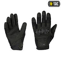 M-Tac рукавички Assault Tactical Mk.6 Black, захисні армійські рукавички, штурмові тактичні чорні рукавички