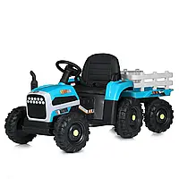 Детский электромобиль трактор с прицепом M 5733EBLR-4 (USB, MP3, двигатели 2x30W, акум.12V10AH, синий)