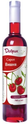 Сироп Вишня ТМ Добрик 700 мл у скляній пляшці