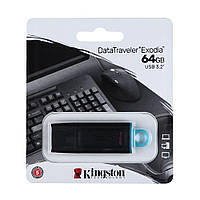 USB Flash Drive 3.2 Kingston DT Exodia 64GB Цвет Черный/Бирюзовый i