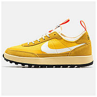 Мужские кроссовки Nike Craft x Tom Sachs Yellow White, желтые замшевые кроссовки найк крафт том сакс