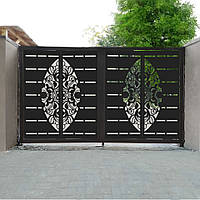Дизайнерські розпашні ворота з листовим металом лазерною різкою