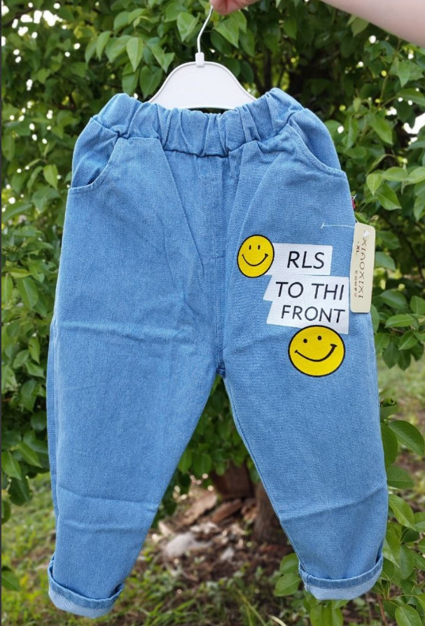 Штани дитячі джинси для хлопчика  світло-сині 104, 110 см