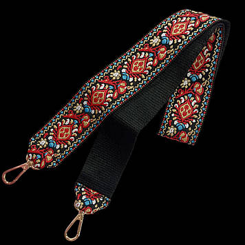 Плечевий ремінь з орнаментом для сумки 5 см, 100 см