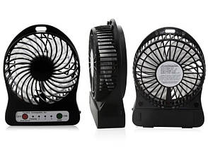 Портативний вентилятор на акумуляторі Portable Mini Fan акумуляторний міні вентилятор 18650 USB, фото 4