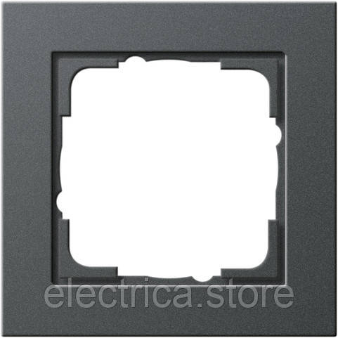 Рамка 1-місна Gira E2 антрацит 021123, фото 1