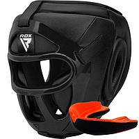Боксерский шлем RDX T1 Grill Full Black XL (капа в комплекте)