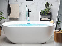 Отдельностоящая светодиодная ванна Whirlpool Nevis 170 x 80 см белая Красивая овальная ванна Акриловая ванна
