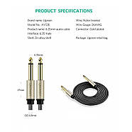 Аудіо кабель Jack 6.5mm на Jack 6.5mm Male to Male Audio Cable UGREEN 2м (сірий) AV128, фото 8