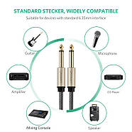 Аудіо кабель Jack 6.5mm на Jack 6.5mm Male to Male Audio Cable UGREEN 2м (сірий) AV128, фото 6