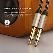 Аудіо кабель Jack 6.5mm на Jack 6.5mm Male to Male Audio Cable UGREEN 2м (сірий) AV128, фото 4
