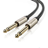 Аудио кабель Jack 6.5mm на Jack 6.5mm Male to Male Audio Cable UGREEN 2м (серый) AV128