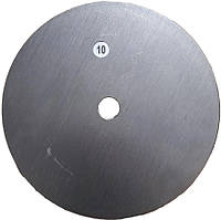 Диск блин металлический 10 кг без покрытия стальной для штанги гантелей B_03668
