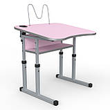 Парта Школяр з регульованим нахилом 3-6 зр. гр. p з вирізом під учня 700х500, фото 5