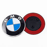 Эмблема БМВ BMW 82 мм Бело синяя значок в бампер бмв F20 F21 F22 F23 F30 F31 F32 F33 F34 F36 Значек