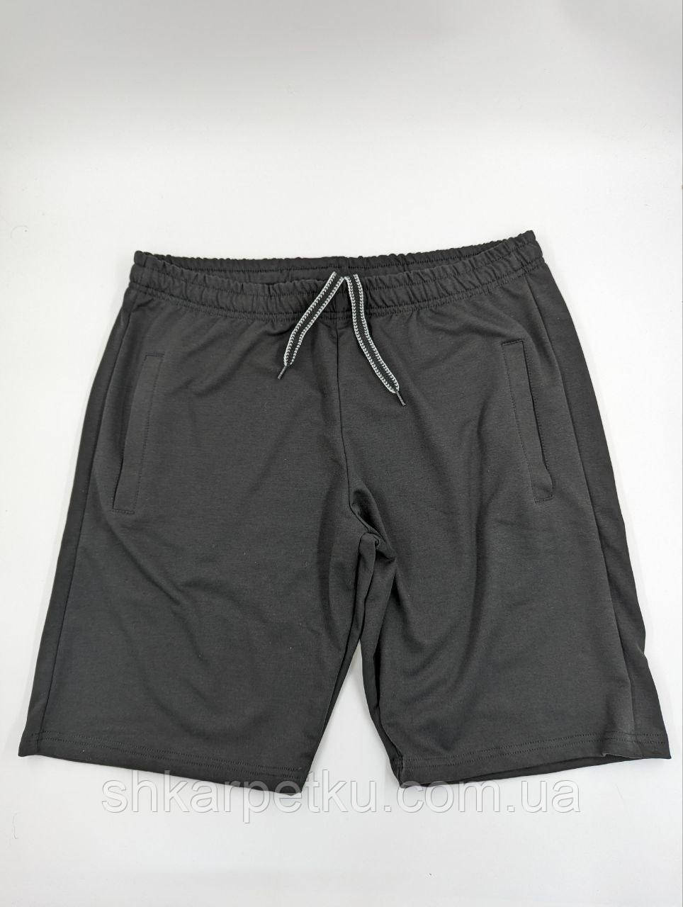 Шорти чоловічі на літо МЕРКУРІЙ,  2і кишені без замка, колір чорний, фото 1