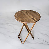 Барний Круглий Високий Розкладний Стіл Для барів Ресторанів або Кафе Власне виробництво Дерево, фото 7