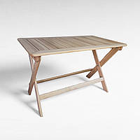 Стол деревянный раскладной из массива ЯСЕНЯ Складной садовый столик из дерева для дачи, улицы в беседку