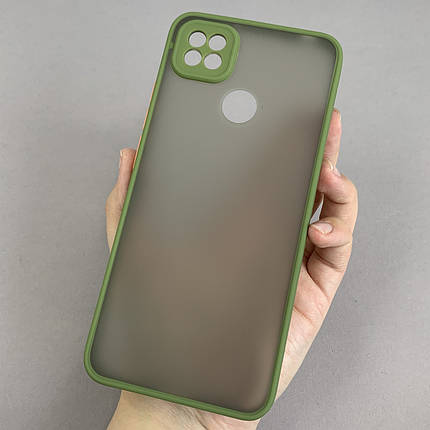 Чохол для Xiaomi Redmi 9C чохол із захистом для камери з кольоровими кнопками на сяомі редмі 9с зелений tcb, фото 1