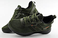 Кросівки сітка унісекс Climacool зелені хакі, фото 4