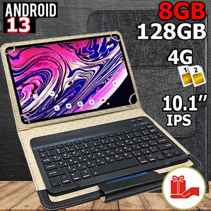 Планшет-телефон Adronix X10 Plus LTE 8/128 DUAL SIM 10.1" IPS FULL HD 1920x1200+Чохол 3 Bluetooth клавіатурою, фото 1