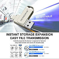 Флешка 256 ГБ Lightning - USB 3.0 OTG MICRODRIVE, фото 6