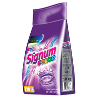 Стиральный порошок SIGNUM Color 10 кг п/э, 120 стирок Подходит для всех типов цветных тканей