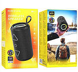 Бездротова колонка Borofone BR37 Noble sports BT speaker 5*2 ВТ USB/microSDS/FM/AUX чорна, фото 3