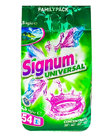 Стиральный порошок SIGNUM Universal 4,5 кг п/э, 54 стирки Эффективно удаляет разнообразные загрязнения