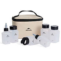 Набір ємностей для спецій Naturehike CNH22CJ043 для пікніка з сумкою-органайзером бежевий Хіт продажу!