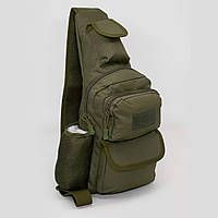 Тактична сумка через плече військова нагрудна сумка ЗСУ однолямкова сумка універсальна армійська Хакі
