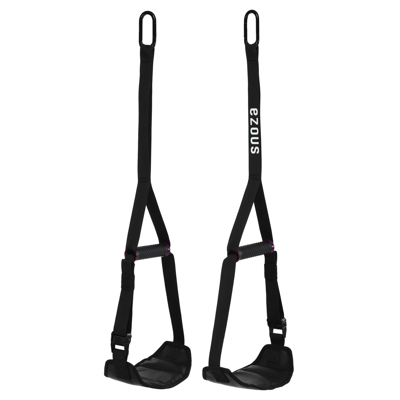 Петлі береша підвісні атлетичні стропи на турнік для спини та преса Ezous Straps M-01 Black, фото 1