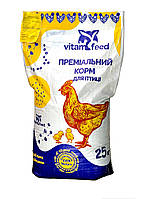Комбікорм для курей перепелів Несучка Продуктивна Гровер 19+ тижнів Vitamfeed мішок 25 кг