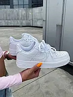 Женские кроссовки Nike Air Force 1 Low, кожа, белый, Вьетнам Найк Еір Форс 1 Лов білі шкіряні