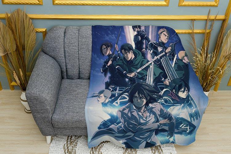 Плед «Attack on Titan. Poster. Anime»