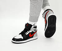 Мужские кроссовки Nike Air Jordan 1 Retro, черный, белый, красный, Вьетнам