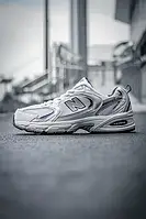 Мужские кроссовки New Balance 530, белый, серый, синий, Вьетнам Нью Беленс 530 білі з сірим з синім