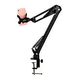 Тримач настільний для телефону RIAS R-158 Black (3_04902), фото 2