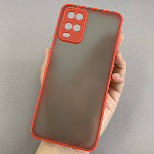Чохол для Oppo A54 чохол із захистом для камери з кольоровими кнопками на телефон оппо а54 червоний tcb