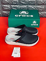Шлепанцы Crocs женские Сабо черные кроксы резиновые