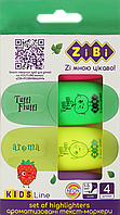 Маркеры текстовые, текстовыделители (1-5мм, набор 4 цвета) ZiBi KIDS Line TUTTI-FRUTTI ZB.2702