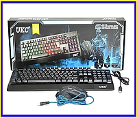 Ігрова клавіатура та миша UKC M710 з підсвіткою, Комплект клавіатура та мишка для пк комп'ютера